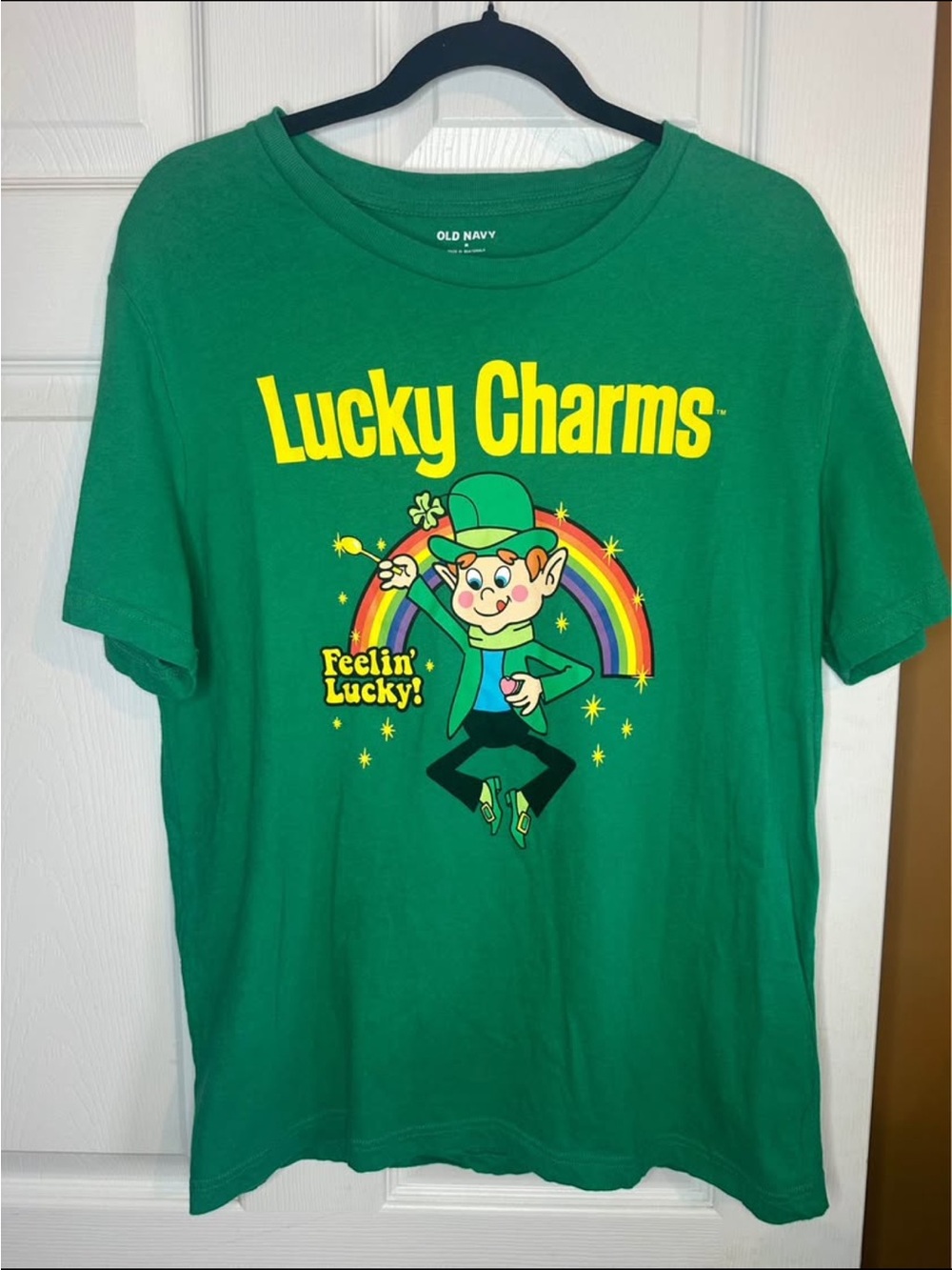 Old Navy Women’s "Lucky Charms" Green Graphic Tee
